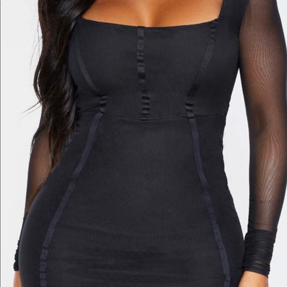 PLT black mesh dress - Picture 1 of 3